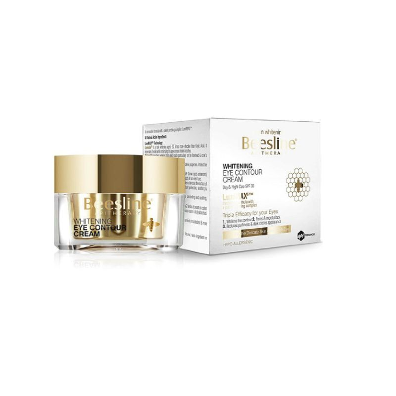 Beesline Skin Whitening Hypoallergenic Eye Contour Cream Day & Night Care For Sensitive Skin Spf30, 30ml