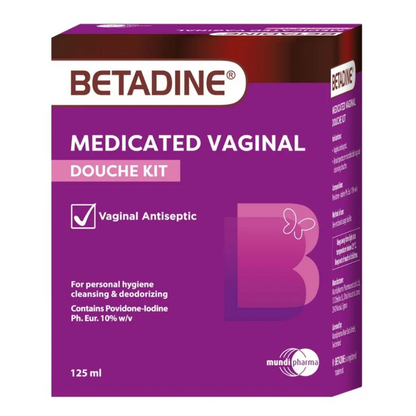 Betadine Medicated Vaginal Douche Kit 0.5% Povidone-Iodine 250ml