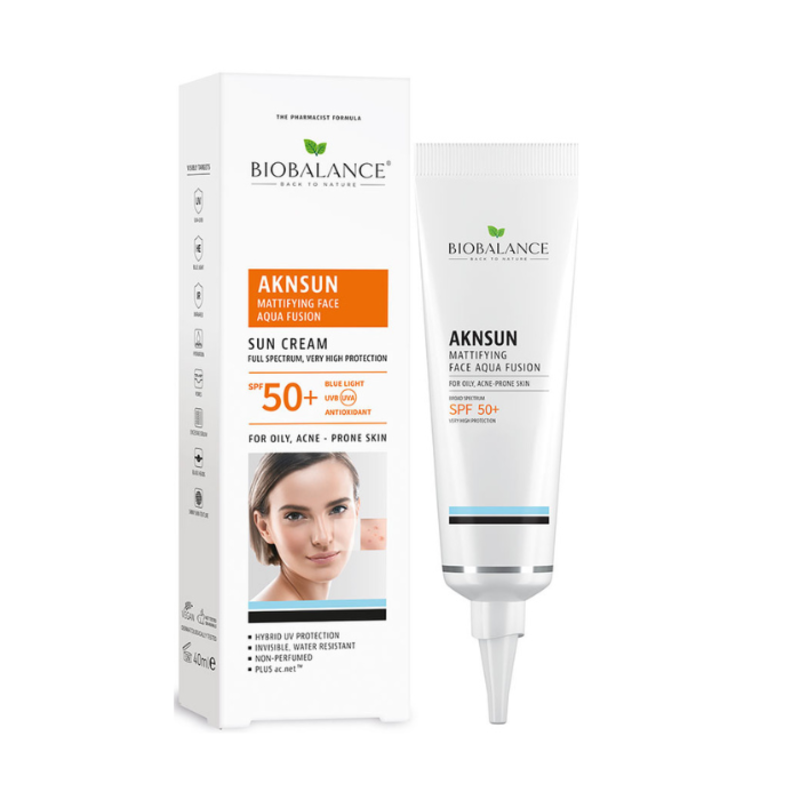 Bio Balance Aknsun Mattifying Medium Spf50+ Tinted Facial Sunscreen, 40ml