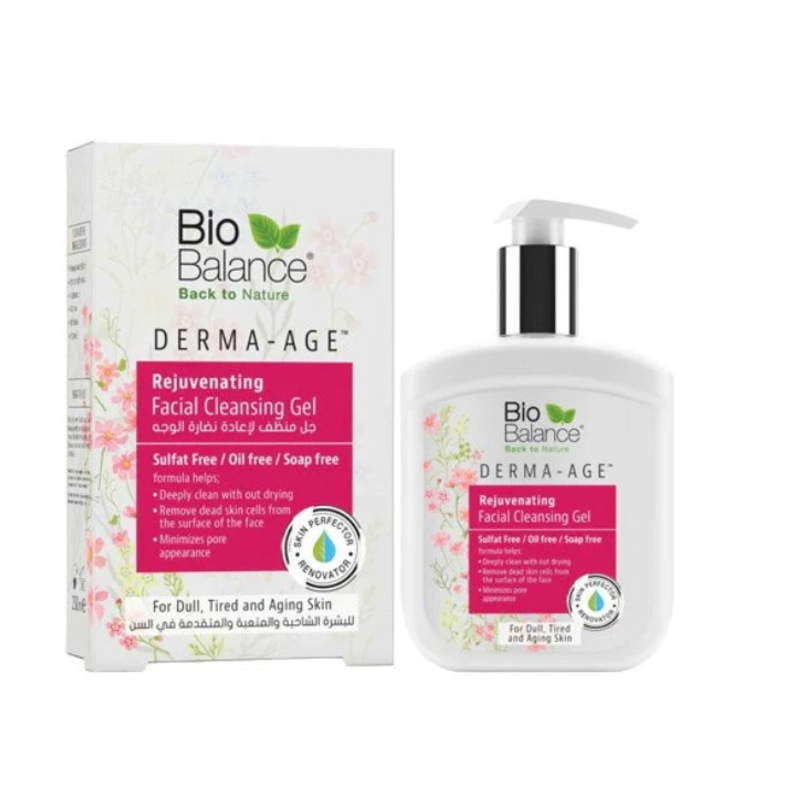 Bio Balance Derma Age Rejuvenating Facial Cleansing Gel for Dull, Tired & Ageing Skin, 250ml