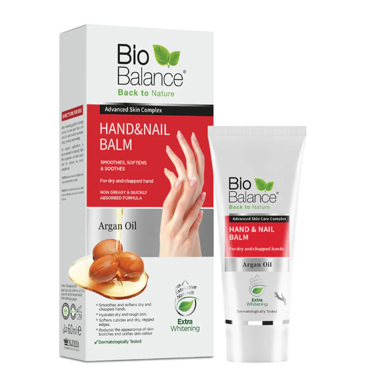 Bio Balance Hand & Nail Balm With Argan Oil For Dry & Chapped Hands, 60ml