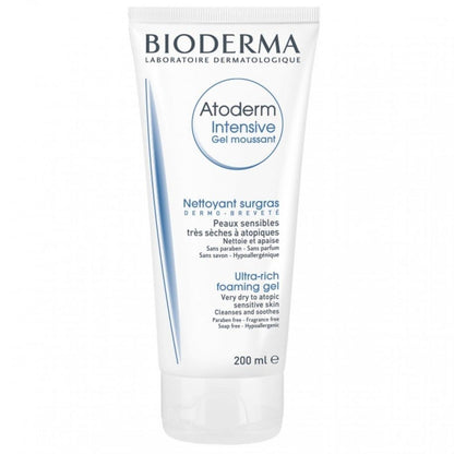 Bioderma Atoderm Intensive Gel Moussant Foaming Cleansing Gel for Very Dry & Atopic Skin, 200ml