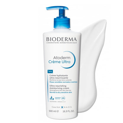 Bioderma Atoderm Ultra Nourishing Body Cream for Dry & Sensitive Skin, 500ml
