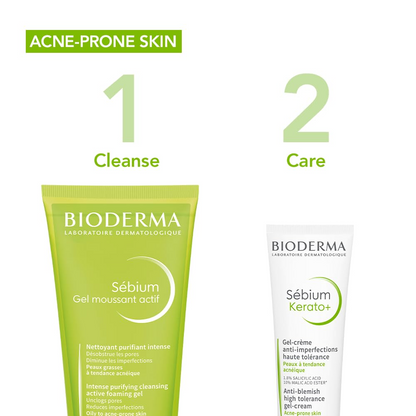 Bioderma Sebium Kerato+ Gel-Cream & Sebium Gel Moussant Actif Acne Care Offer Pack