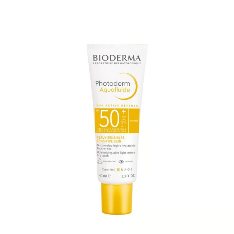 Bioderma Photoderm Aquafluide Moisturizing Facial Sunscreen For Sensitive Skin Invisible Spf50+, 40ml