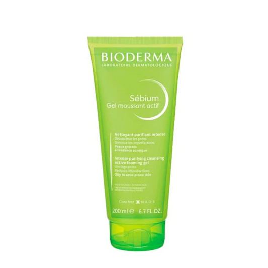 Bioderma Sebium Gel Moussant Actif For Acne & Blemishes Skin Cleansing, 200Ml