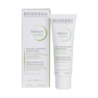 Bioderma Sebium Hydra Moisturising Cream for Acne & Blemish-Prone Skin, 40ml