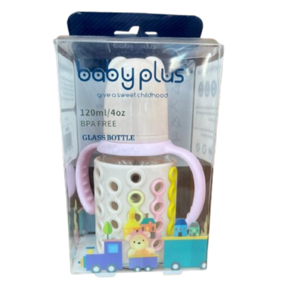 BP 10795 Glass Baby Feeding Bottle with Handle 120ml