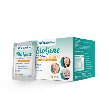 BTPharma Biogene Collagen + Vitamin C + Biotin Sachets, 24 Pieces