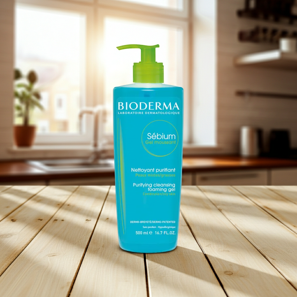 Bioderma Sebium Purifying Cleansing Gel for Oily & Acne-Prone Skin, 500ml