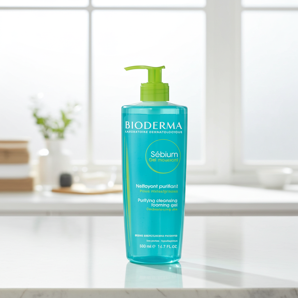 Bioderma Sebium Purifying Cleansing Gel for Oily & Acne-Prone Skin, 500ml