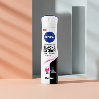 Nivea Black & White Invisible Protection Original Antiperspirant Spray for Women, 150ml