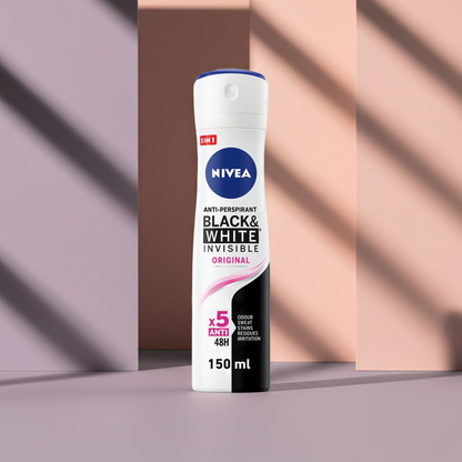 Nivea Black & White Invisible Protection Original Antiperspirant Spray for Women, 150ml