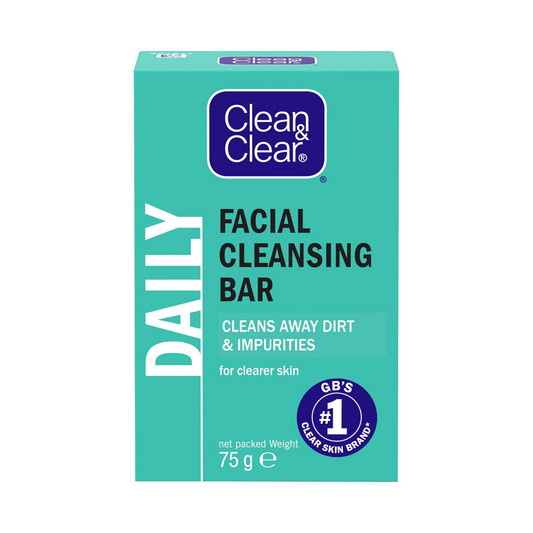 Clean & Clear Facial Cleansing Bar Soap, 75g