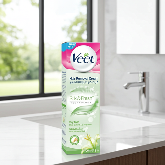 Veet Hair Removal Cream with Shea Butter & Lily Fragrance for Dry Skin 100g