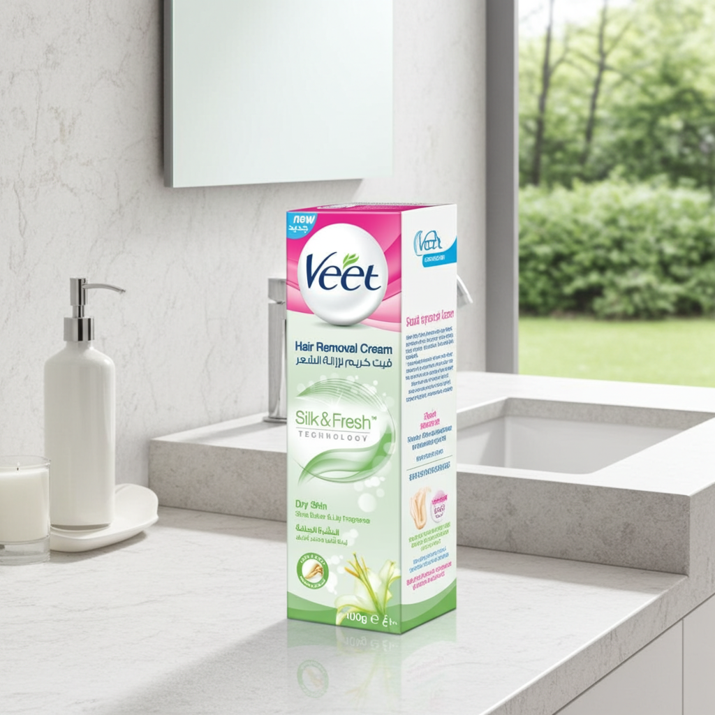 Veet Hair Removal Cream with Shea Butter & Lily Fragrance for Dry Skin 100g