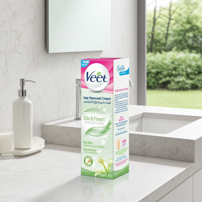 Veet Hair Removal Cream with Shea Butter & Lily Fragrance for Dry Skin 100g