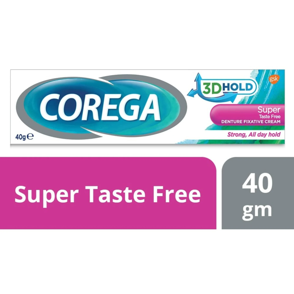 Corega Oral Fixative Super Taste Free Cream 40 G