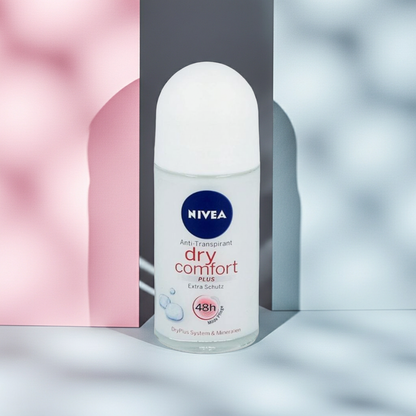 Nivea Dry Comfort Plus Antiperspirant Deodorant Roll-On, 50ml