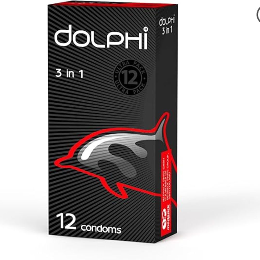 Dolphi 3in1 Condoms 12 Pieces
