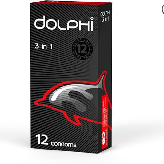 Dolphi 3 In 1 Condoms, 12 Condoms