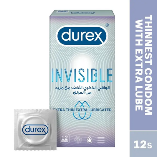 Durex Condoms Invisible Extra Lube 12"S