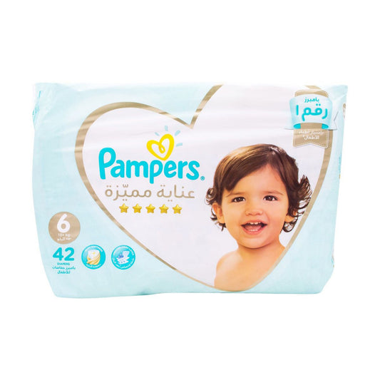 Pampers Baby Diapers Size 6 (13+ kg) – 42 Pieces