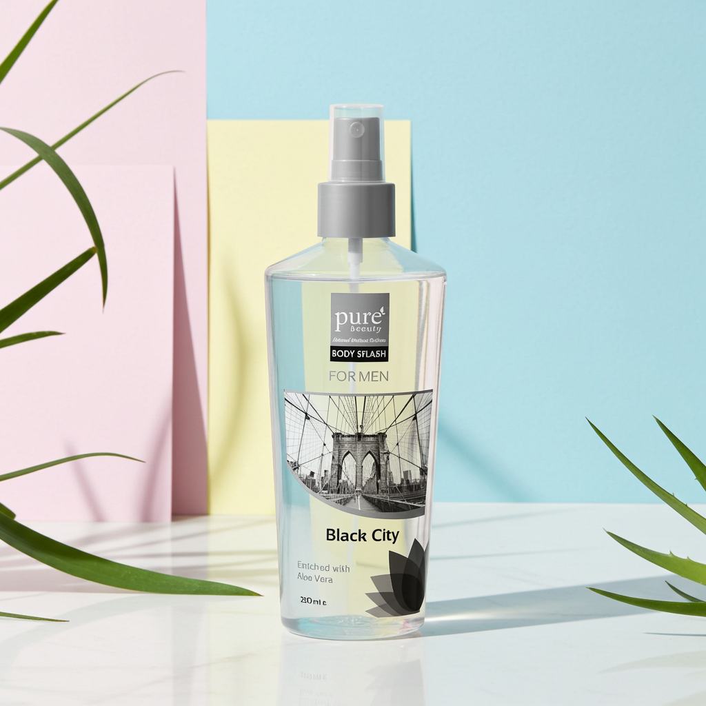 Pure Beauty Black City Body Splash for Men – 250ml