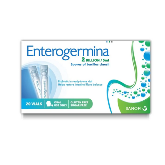 Enterogermina 2 Billion/5ml Bacillus Clausii Oral Suspension Vials, 20x5ml