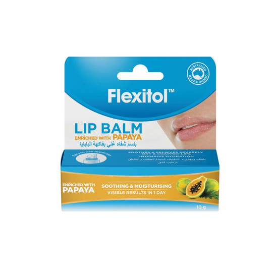 Flexitol Moisturizing, Soothing & Relieving Lip Balm Papaya Flavor For Dry & Chapped Lips, 1 Piece