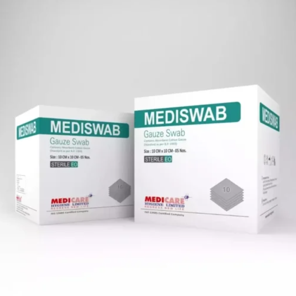 Gauze Swab N/S 10*10Cm 8Ply 1X100"S(Medicare)