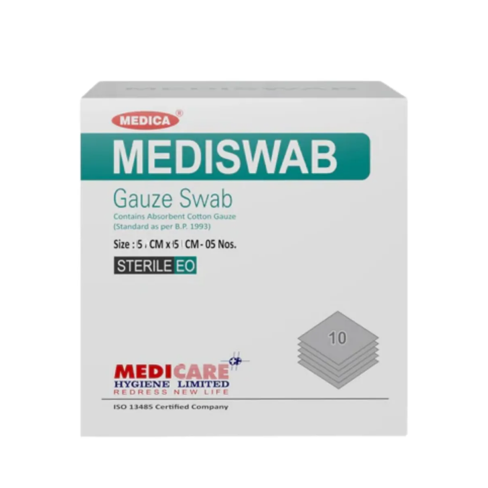 Gauze Swab Str 5*5Cm 8Ply 50X2"S(Medicare)