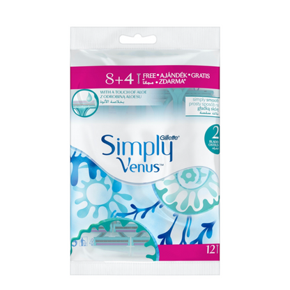 Gillette Simply Venus 2 Disposable Razors 8+4S