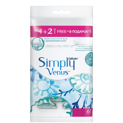 Gillette Simply Venus Disposable Razors 4+2 (6S)
