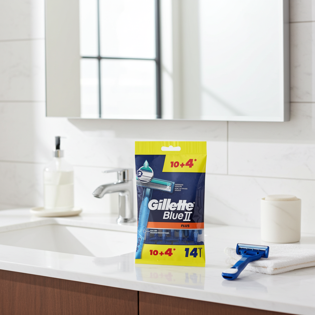 Gillette Blue II Plus Disposable Razors 10+4