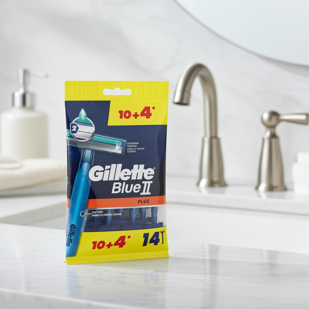 Gillette Blue II Plus Disposable Razors 10+4