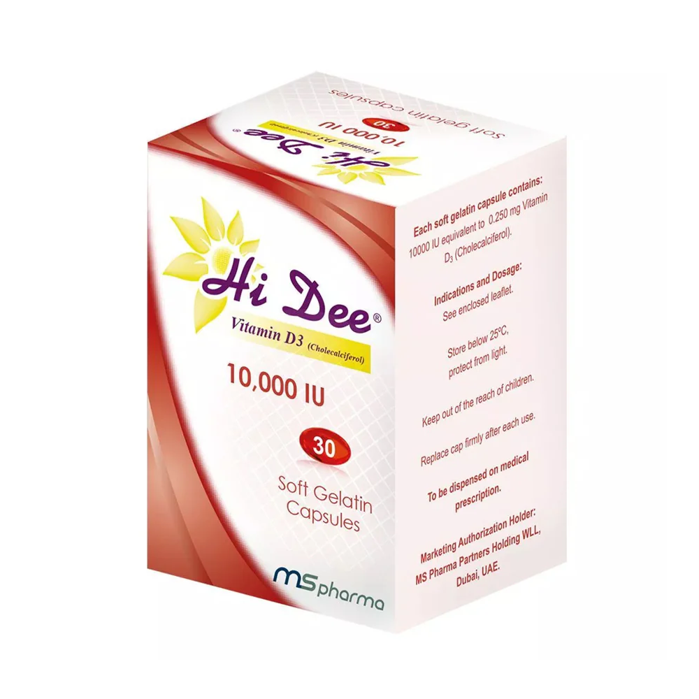 Hi Dee Vit 10,000Iu Softgel D3, 30 Pieces