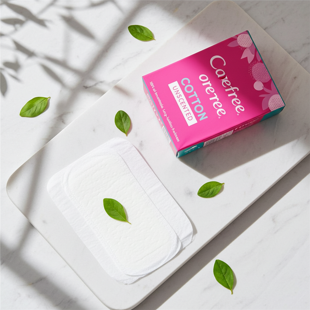 Carefree Cotton Feel Unscented Normal Panty Liners 30 Liners – Breathable Daily Freshness