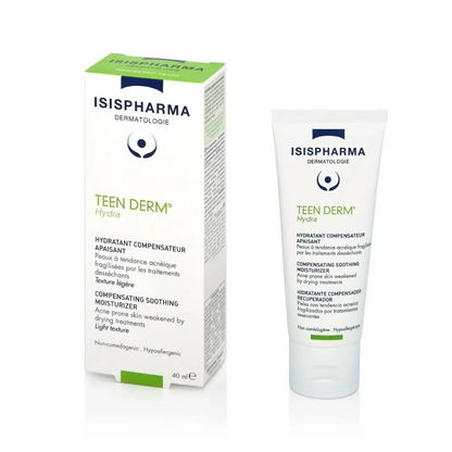 ISIS Pharma Teenderm Hydra Lightweight Moisturiser for Teenage & Oily Acne-Prone Skin, 40ml
