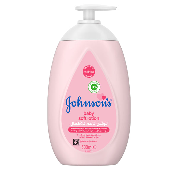 Johnson's Baby Soft Lotion 500ml – 24-Hour Moisturising Lotion for Baby's Delicate Skin