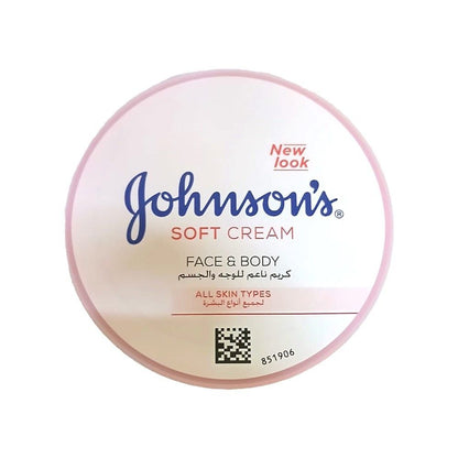 Johnson's Soft Cream for Face & Body 200ml – Deep Moisturising Cream for All Skin Types