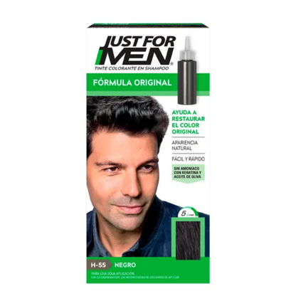 Just For Men Shampoo-In Hair Color H55 Real Black 28.4g