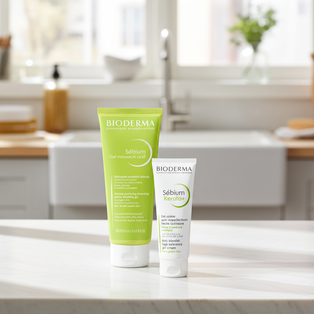 Bioderma Sebium Kerato+ Gel-Cream & Sebium Gel Moussant Actif Acne Care Offer Pack
