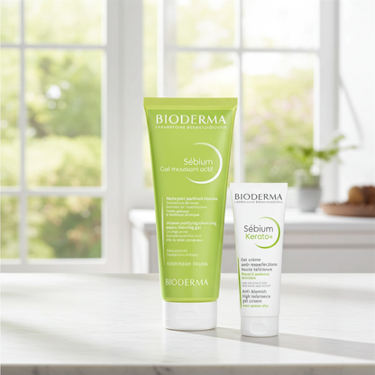 Bioderma Sebium Kerato+ Gel-Cream & Sebium Gel Moussant Actif Acne Care Offer Pack