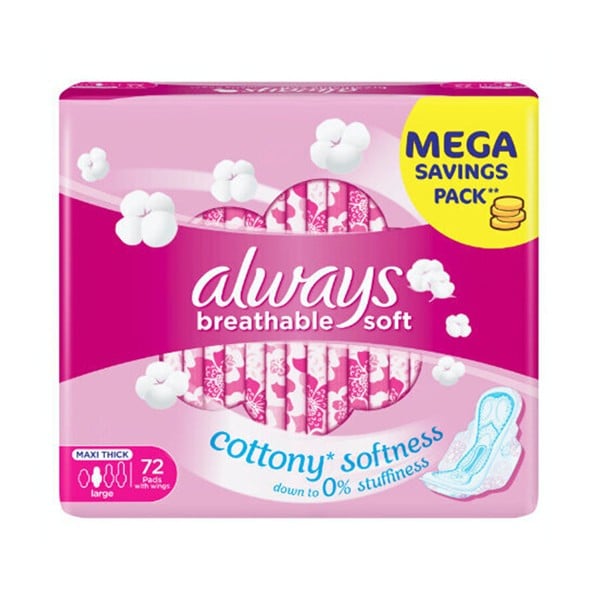 Always Pink Sanitary Pads 72s