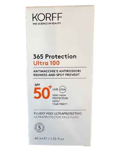 Korff 365 Protection Ultra 100 Dark Spot Prevention Face Fluid SPF50+ 40ml