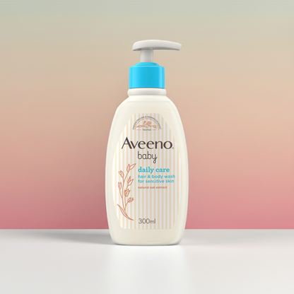 Aveeno Baby Daily Care Hair & Bath Wash with Oat Extract 300ml