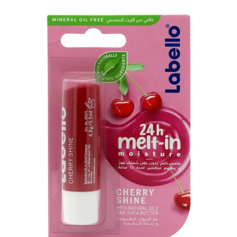 Labello Cherry Shine Moisturising Lip Balm, 4.8G