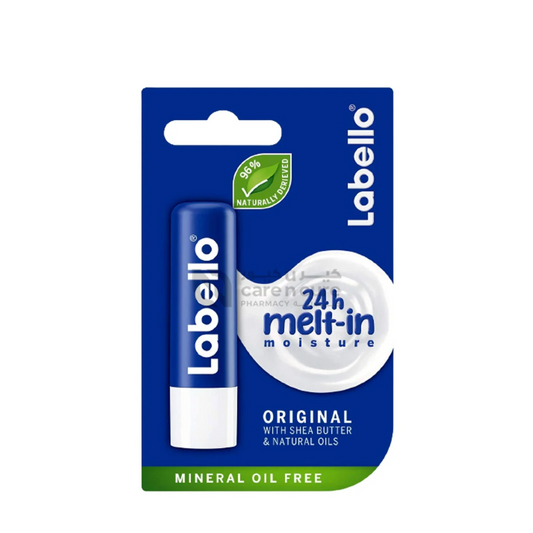 Labello Lip Balm, Moisturising Lip Care, Original With Shea Butter, 4.8 G