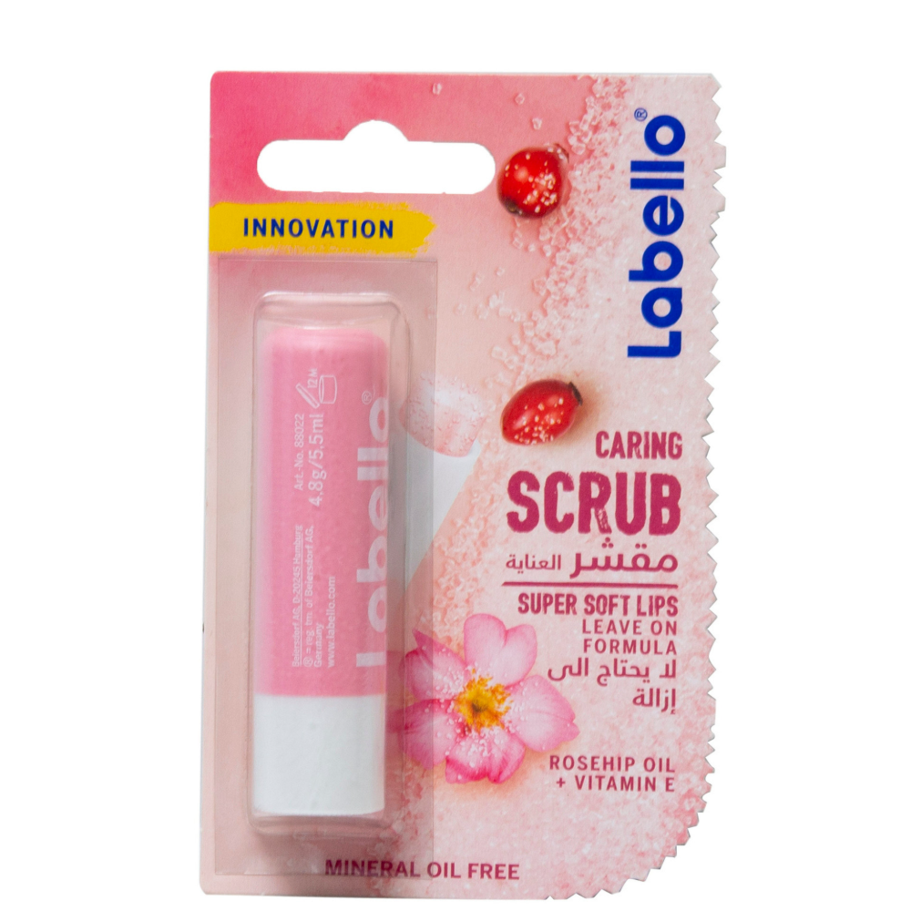 Labello Lip Caring Scrub With Rosehip Oil, 4.8G